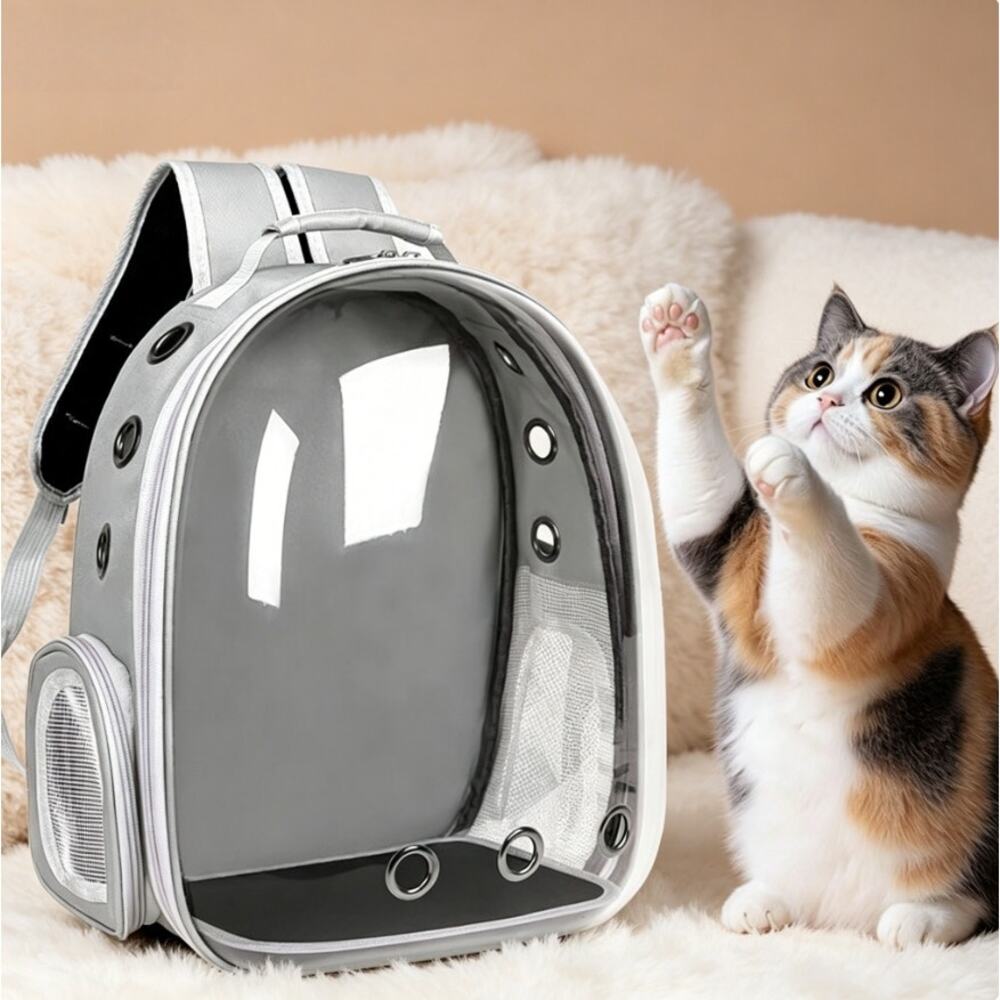 Space Capsule Cat Carrier Backpack Breathable Pet Travel Bag For Small Cats Dogs